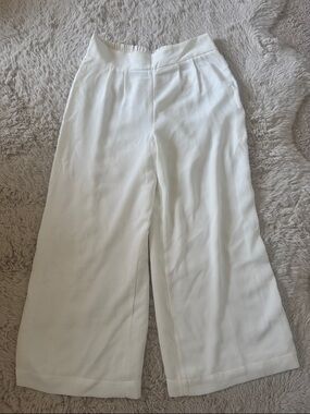 White Wide Leg Pants